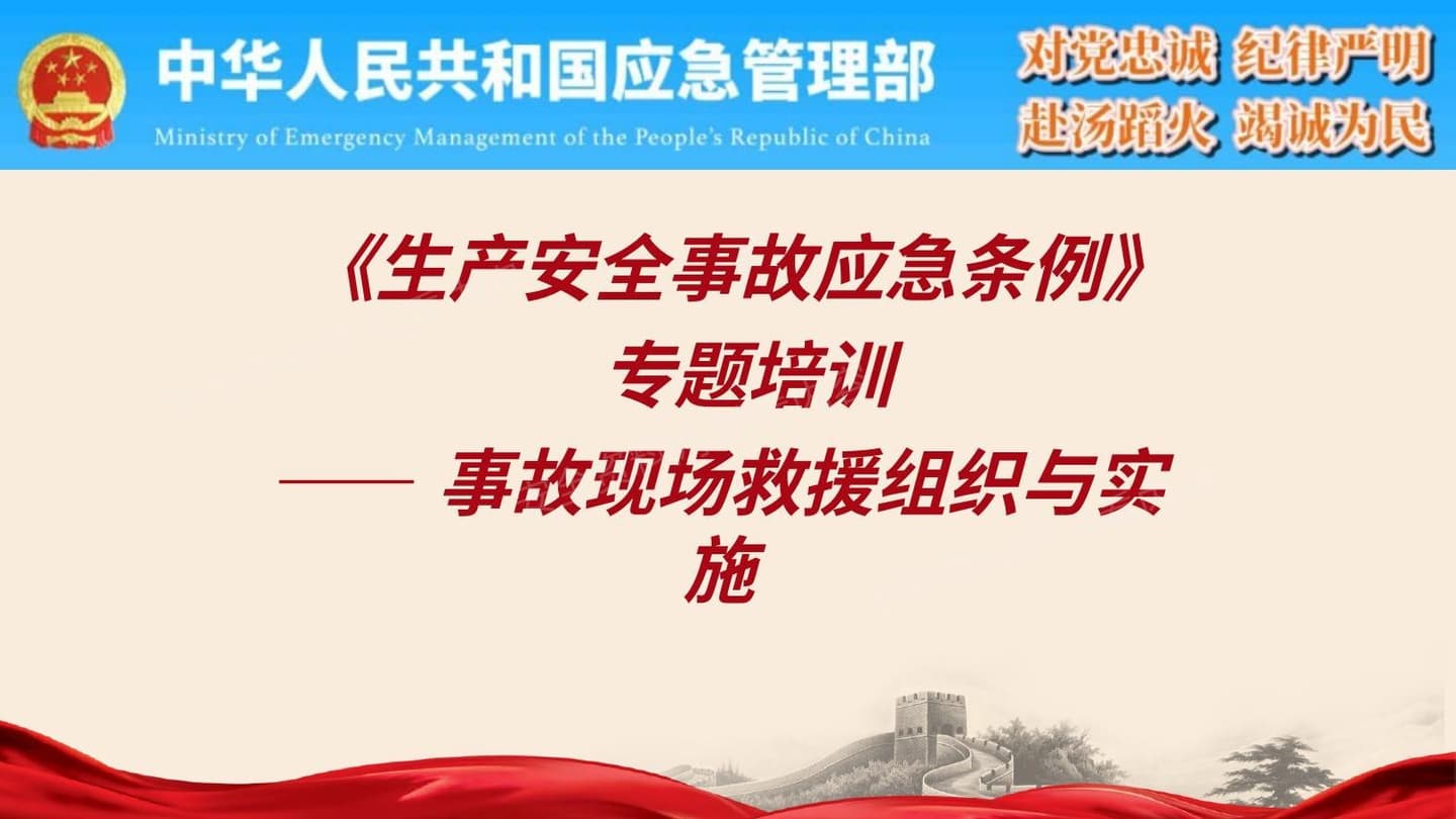 事故现场救援组织与实施
