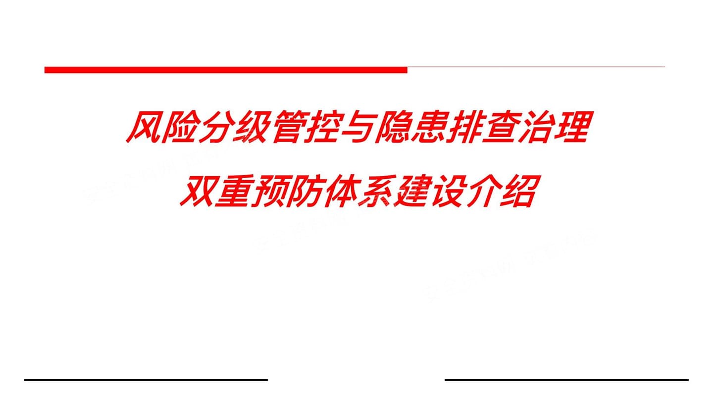 双重预防体系建设专题培训