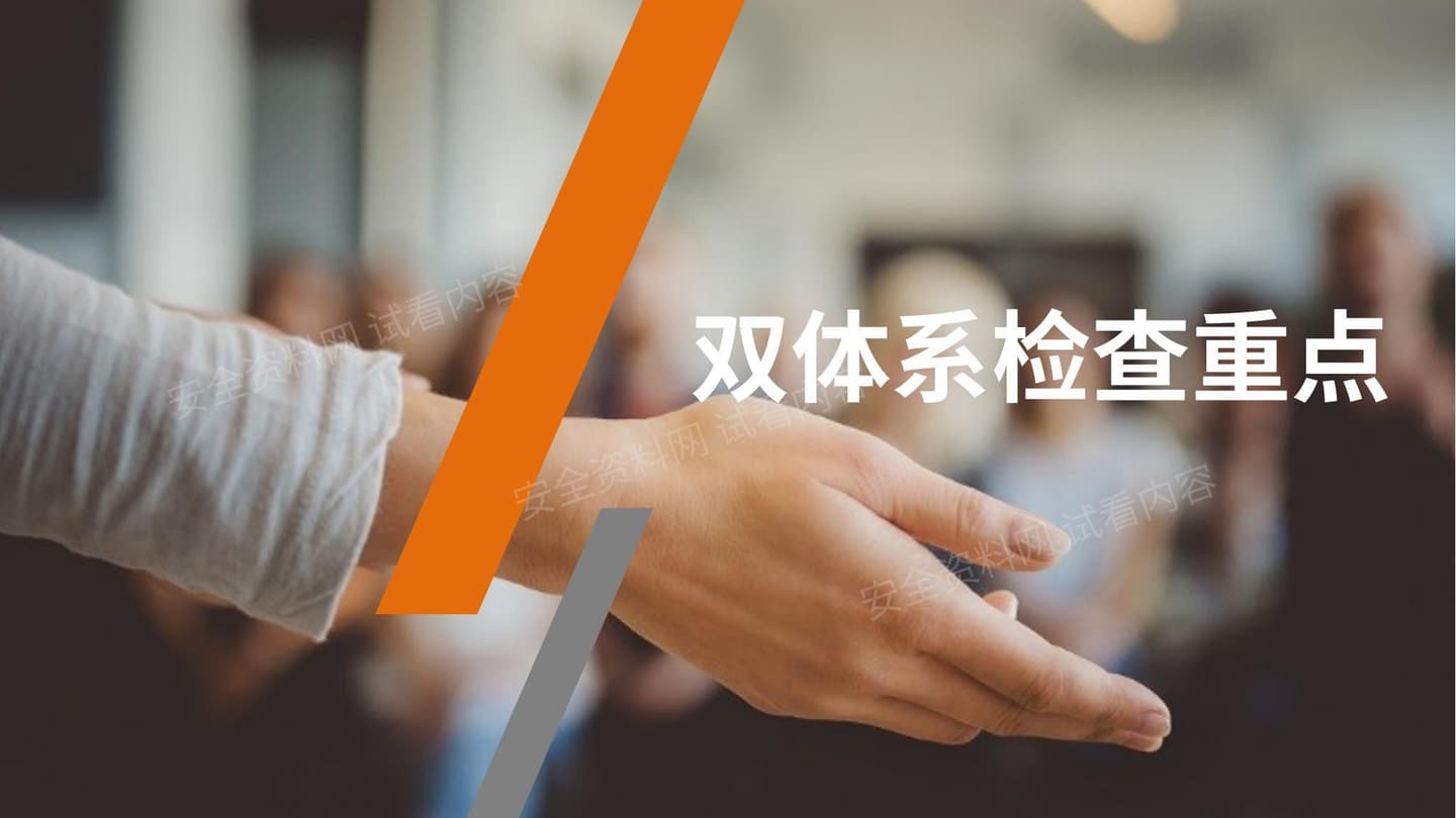 双重预防体系检查重点