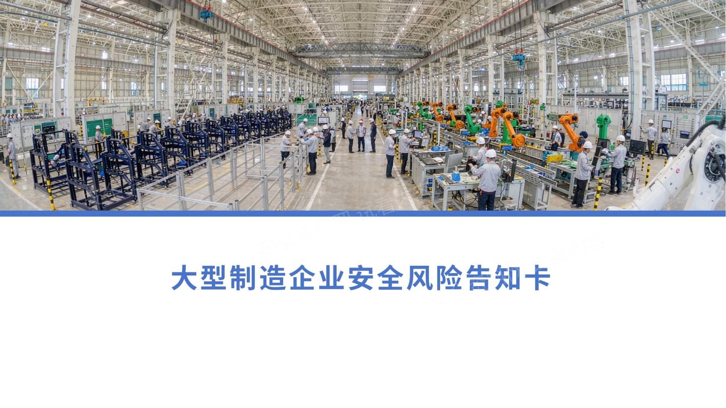 大型制造企业安全风险告知卡 预览封面