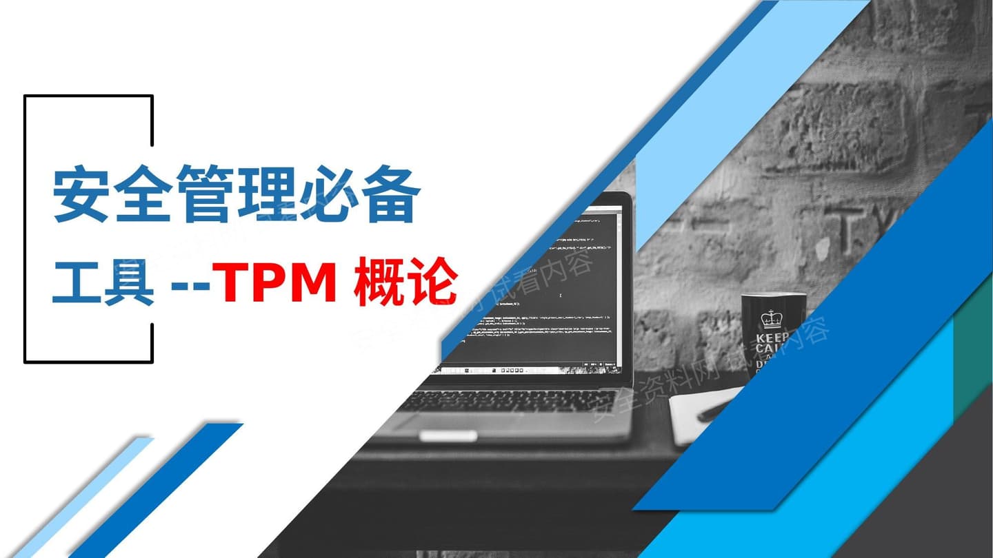 安全管理必备工具TPM概论