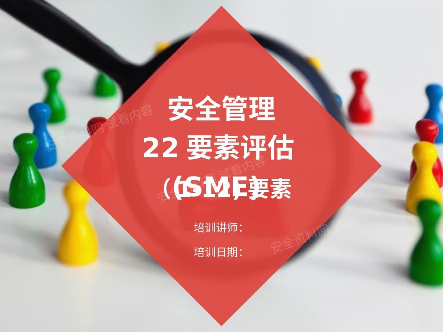 安全管理22要素评估 SME 要素 1