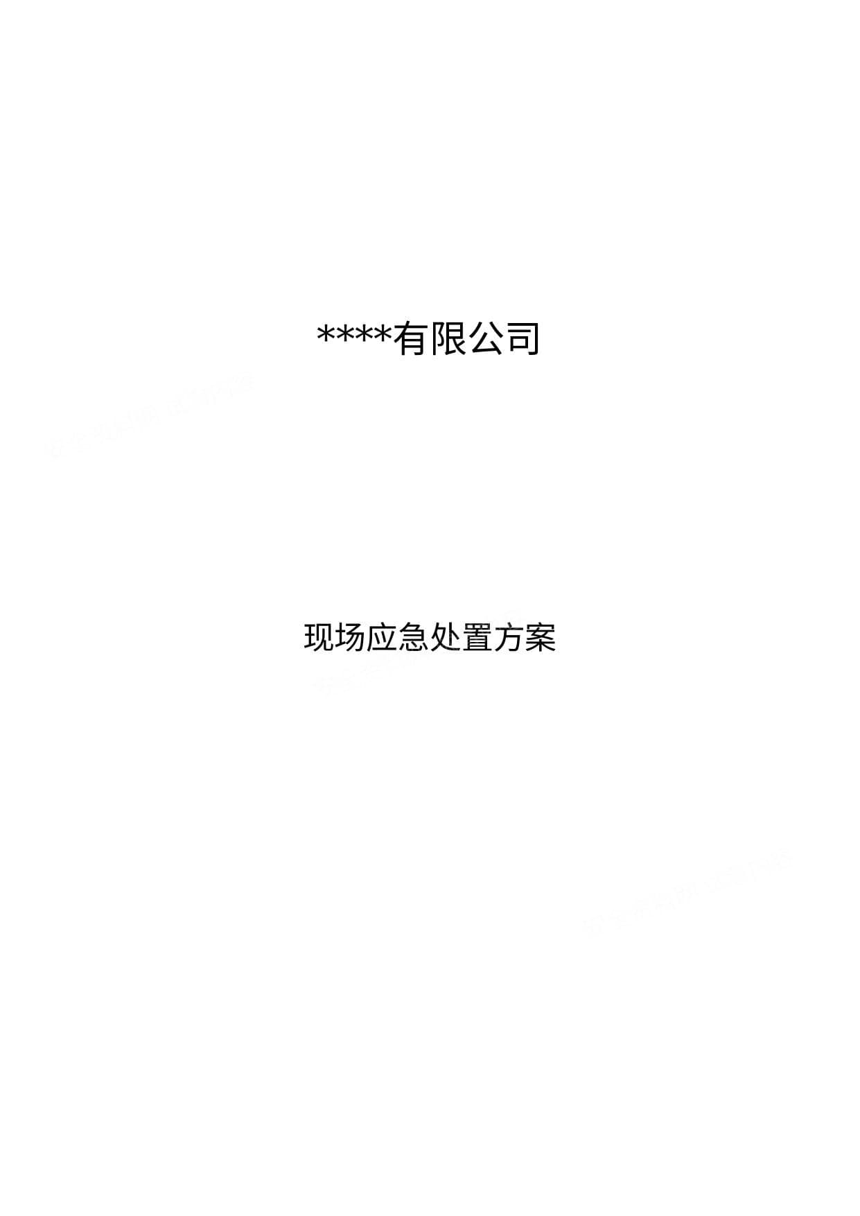 应急处置方案模板