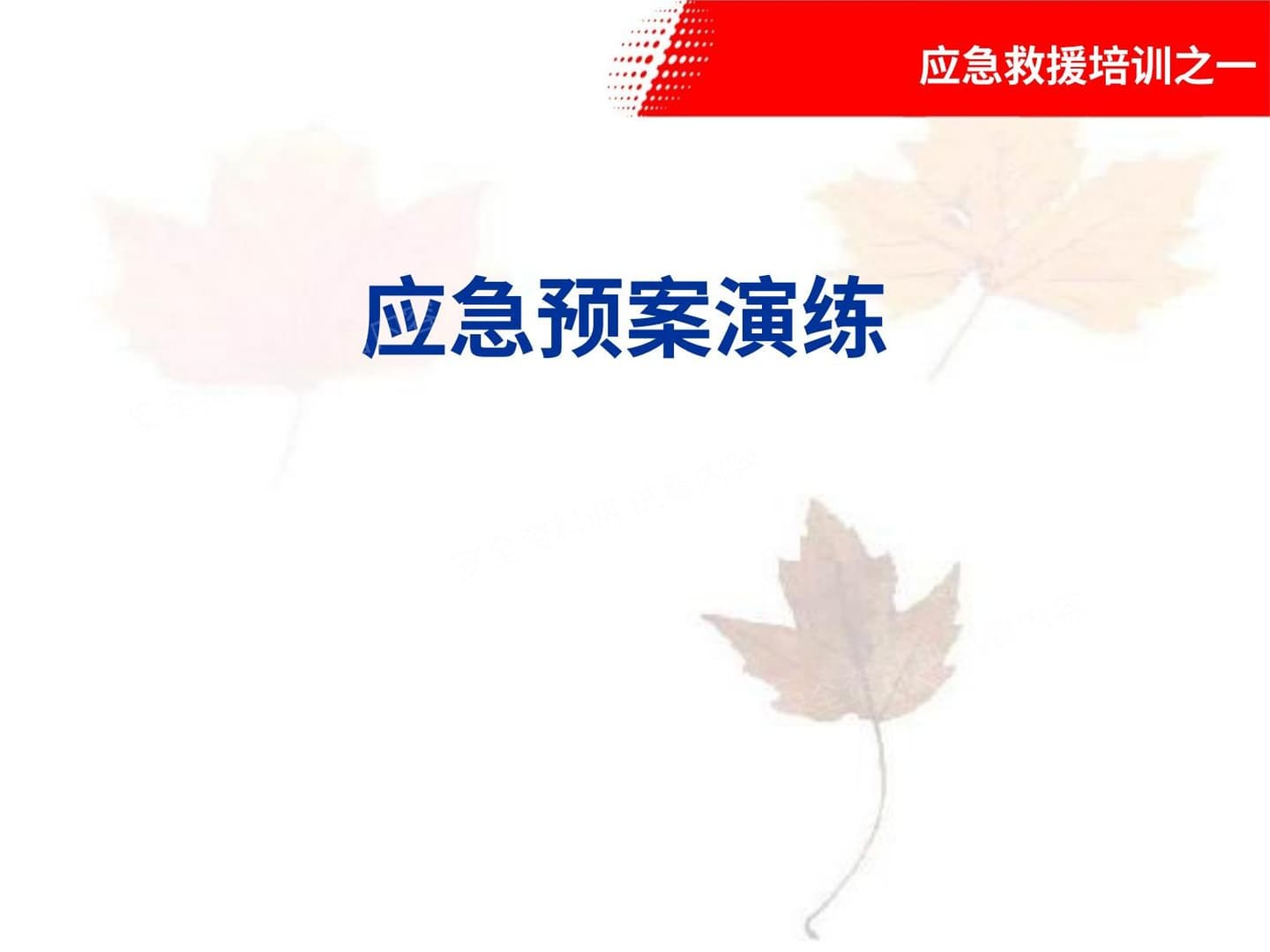 应急预案演练