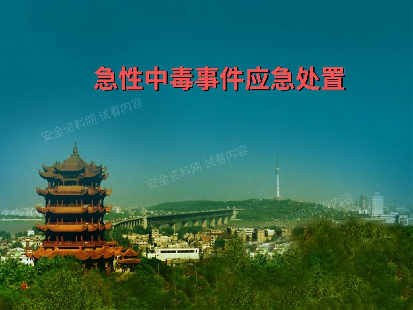 急性中毒事件应急处置