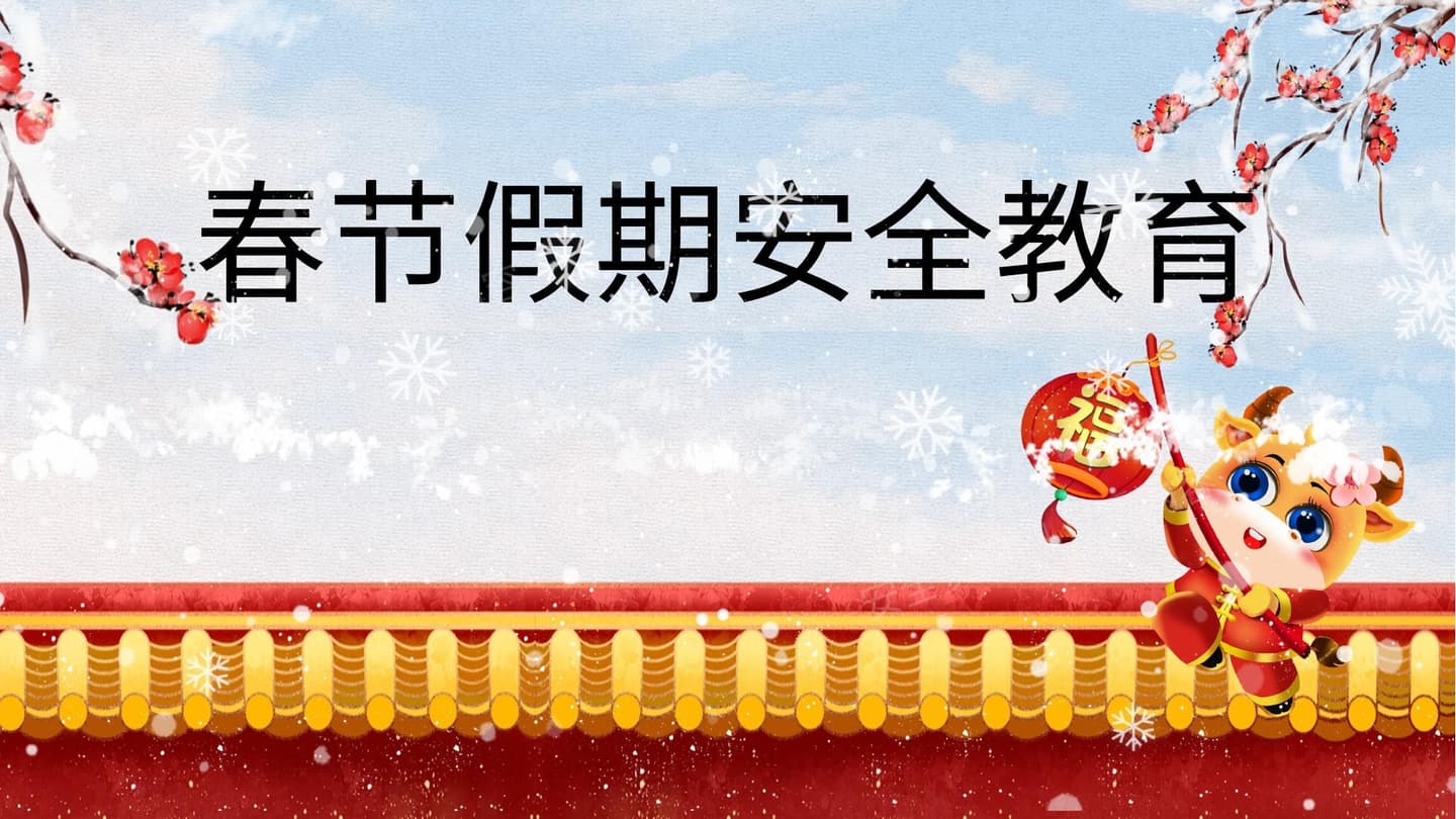 春节假期安全教育