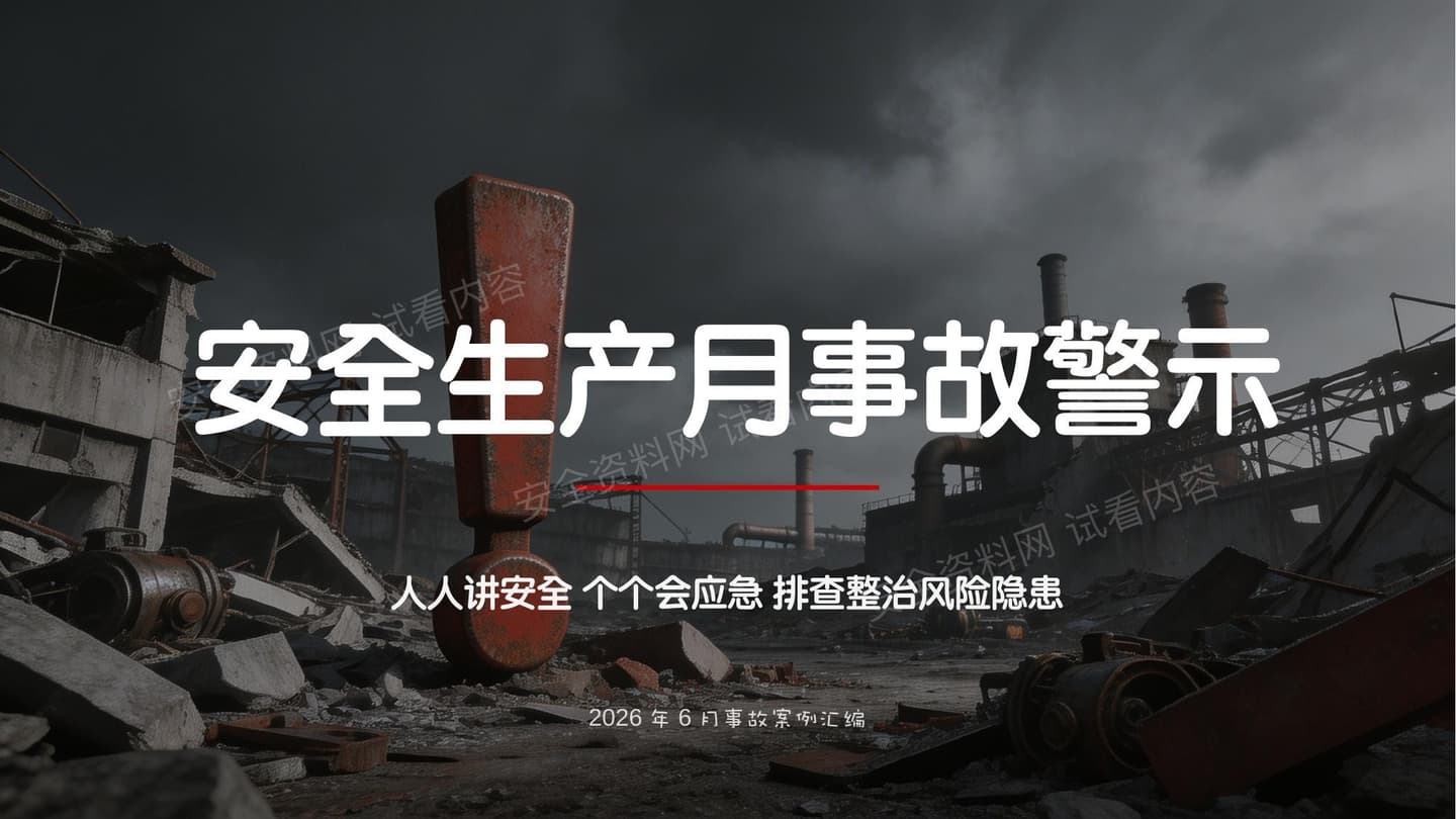 最新2026安全生产月事故警示