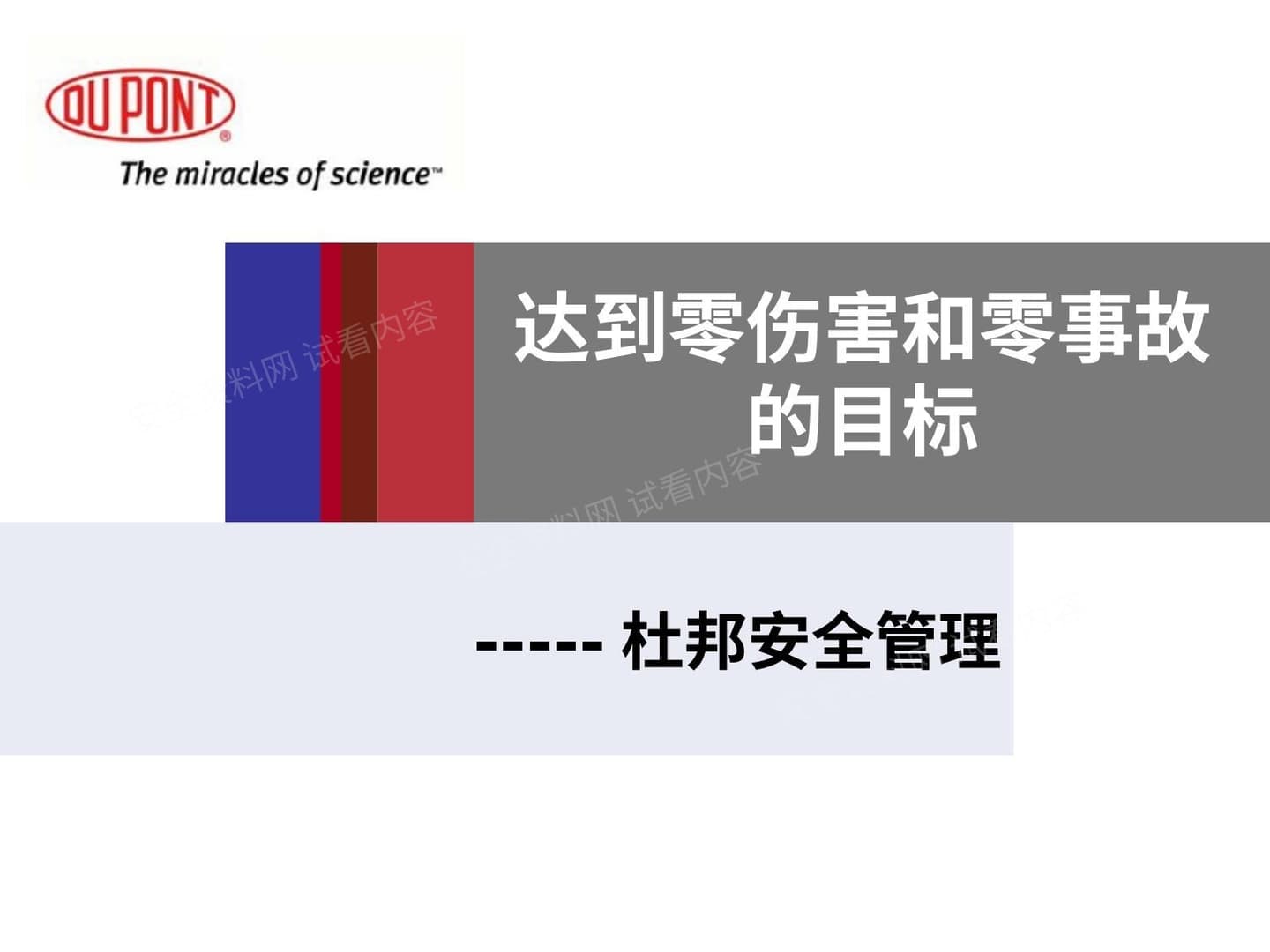 杜邦安全管理体系12