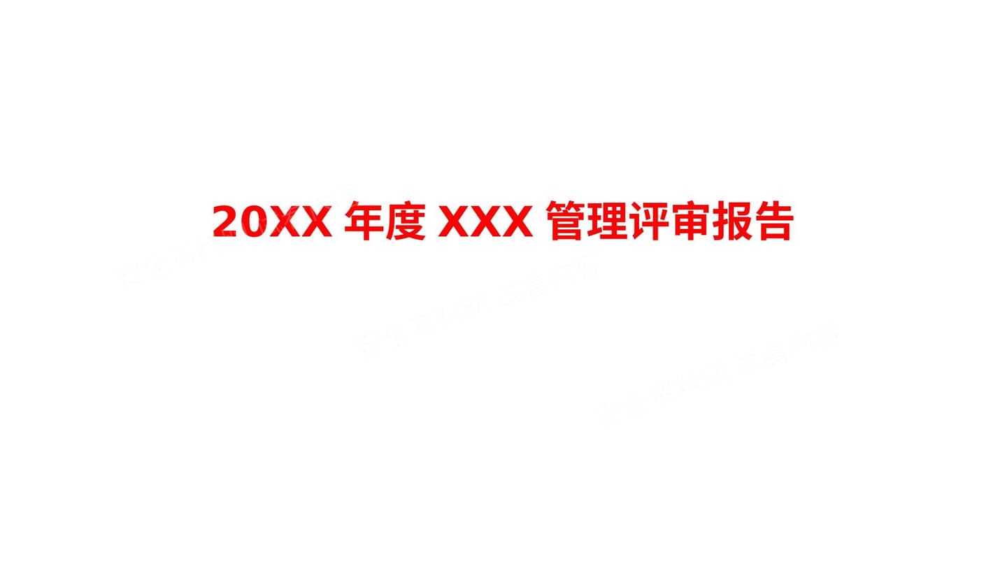 杭州娃哈哈公司——管理评审报告