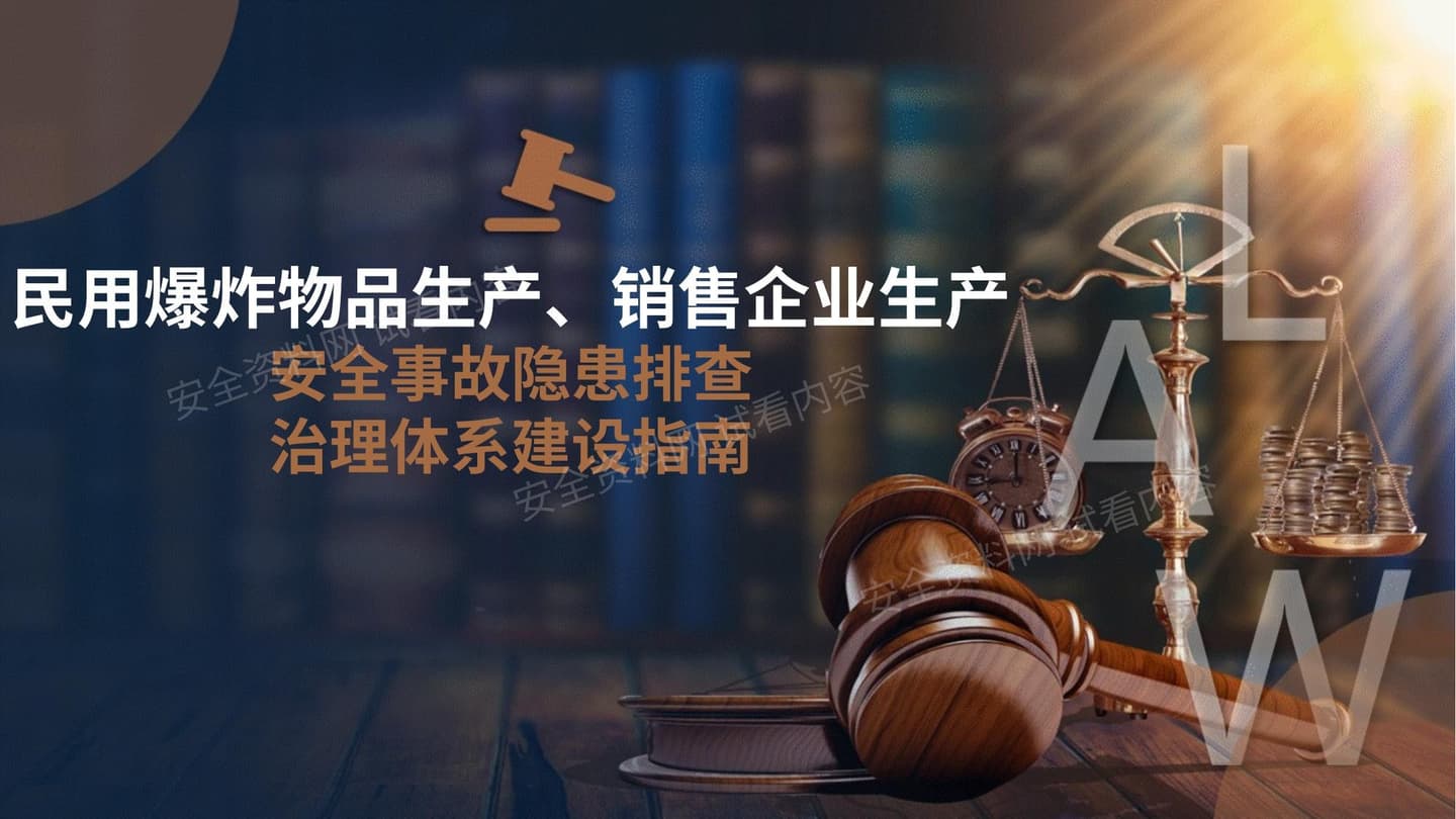 民用爆炸物品生产销售企业生产安全事故隐患排查治理体系建设指南