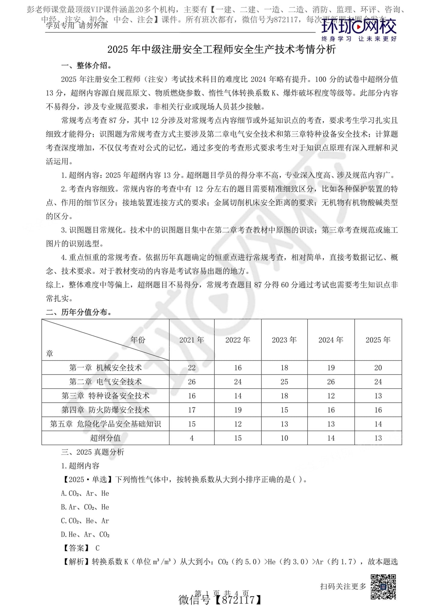 注安技术 · WM_2026年注安【技术】环球-考情分析26年复习规划