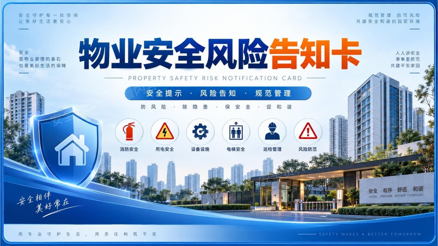 物业安全风险告知卡大全