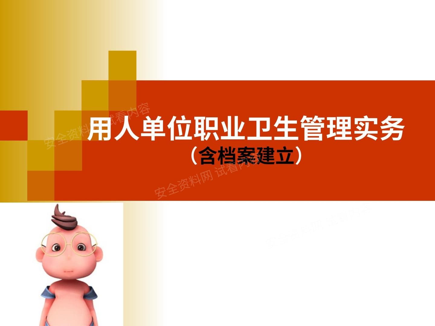 用人单位职业卫生管理实务