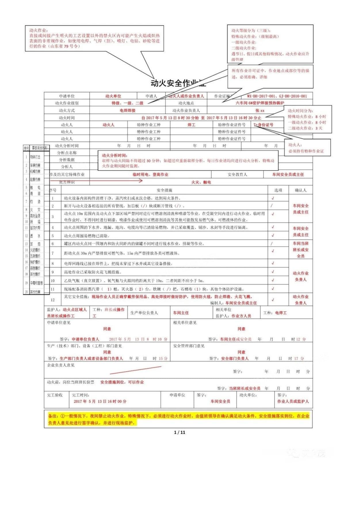 答疑GB308712022八大特殊作业票如何正确填写
