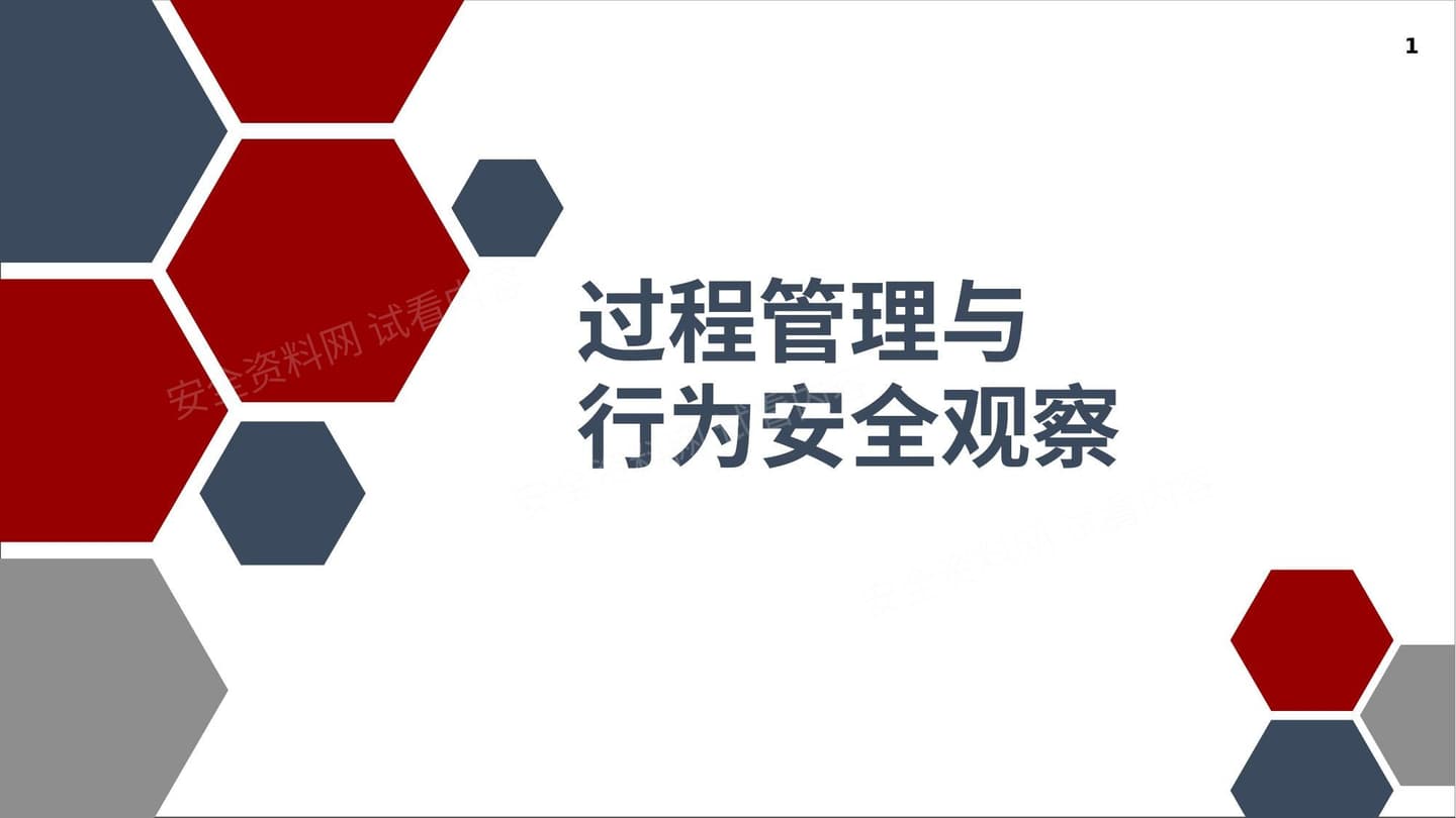 过程管理与行为安全观察