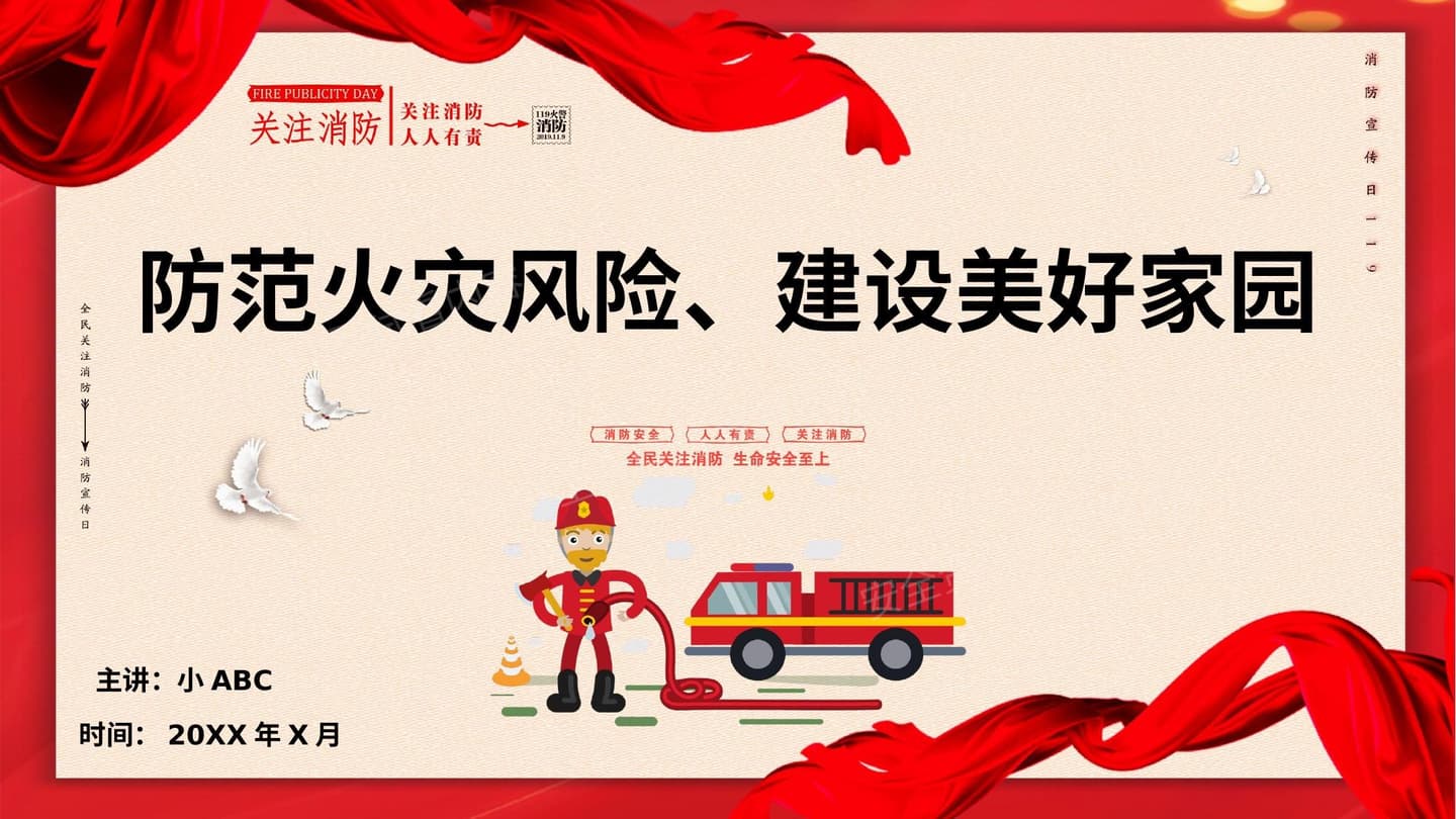 防范火灾风险建设美好家园