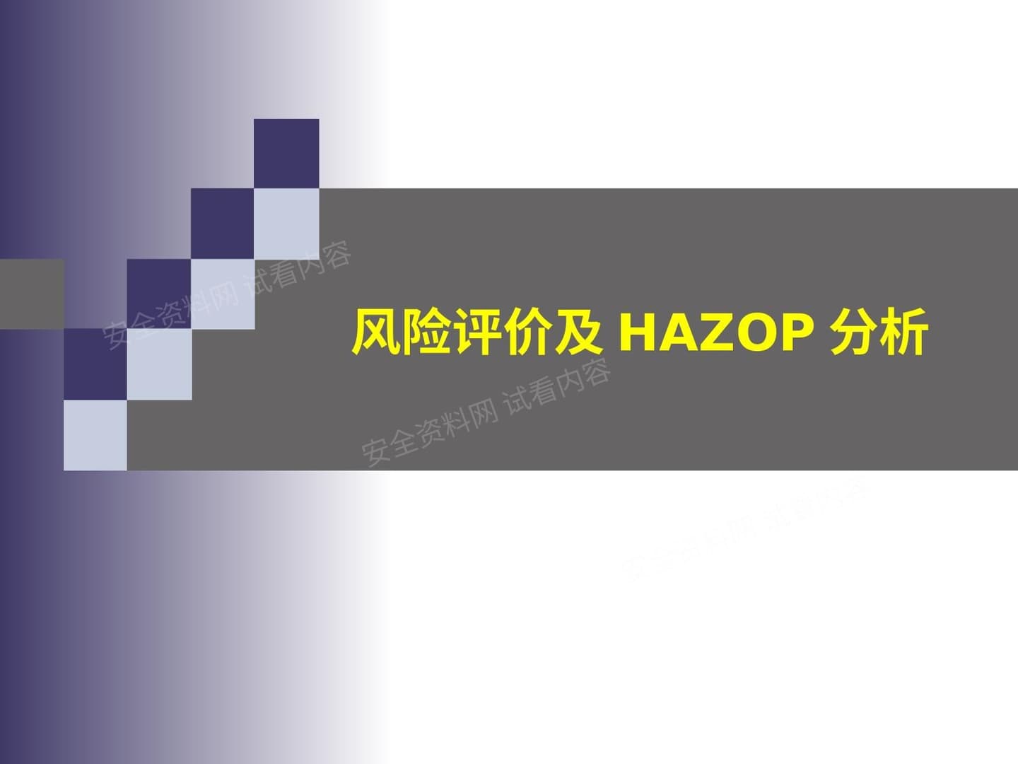 风险管理及Hazop分析