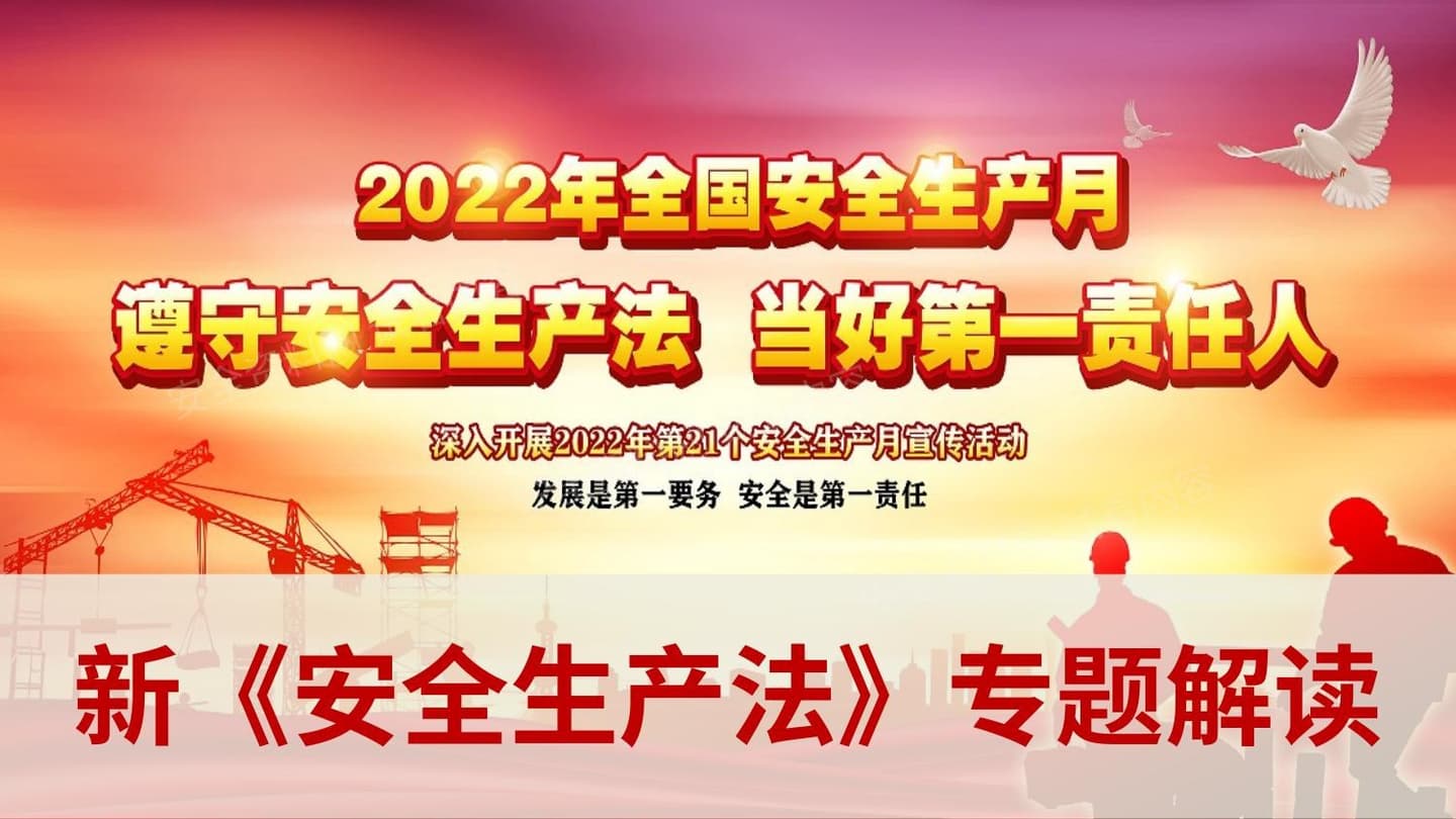 2022年安全月新安法2021版专题培训