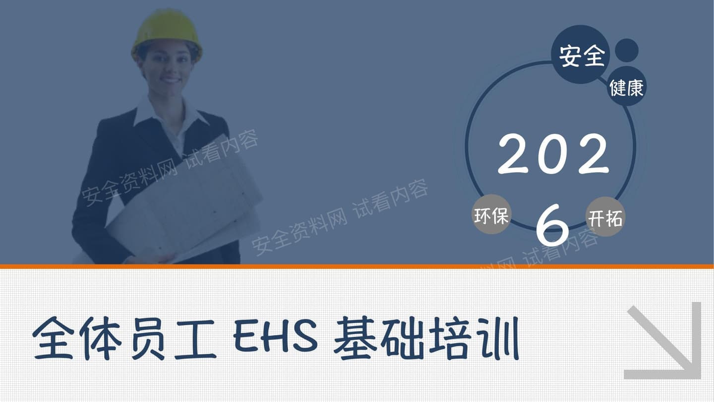 2026全体员工EHS基础培训手册