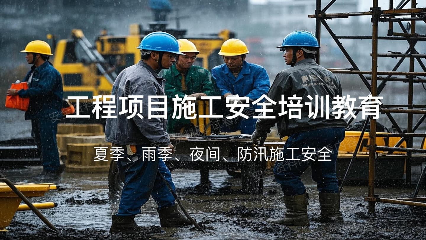 2026夏季雨季防汛夜间施工安全教育培训