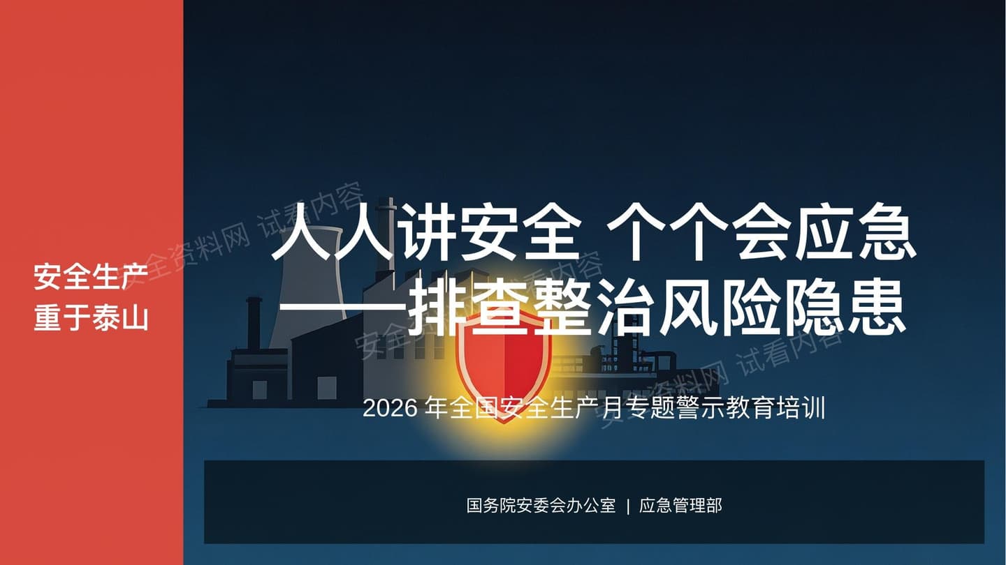 2026安全月安全生产警示教育培训