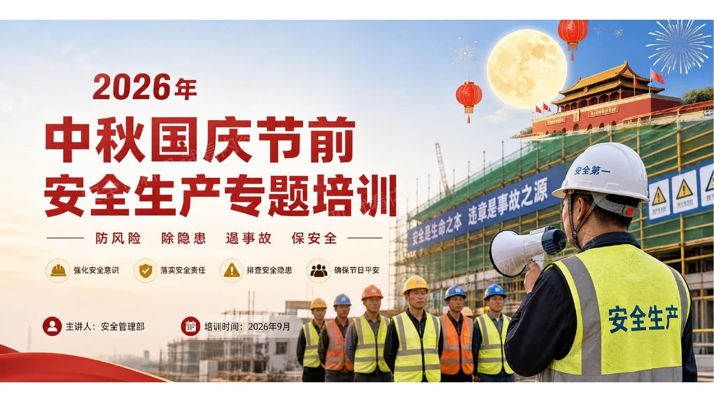 2026年中秋国庆节前安全生产专题培训
