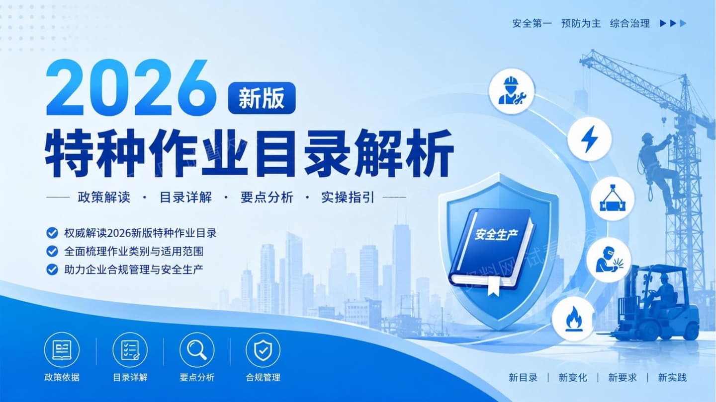 2026新版特种作业目录解析