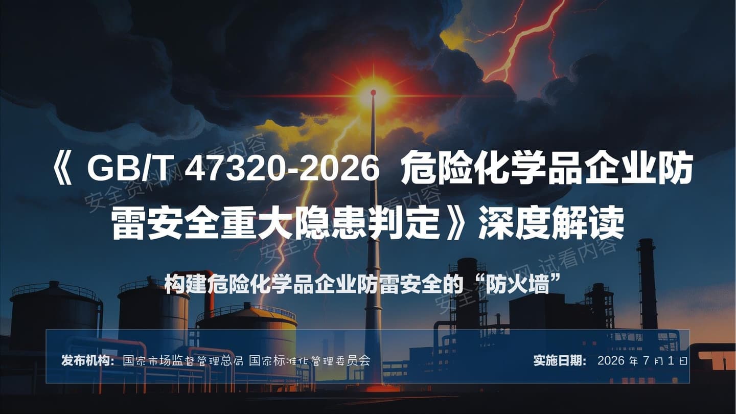 GB T47320-2026危险化学品企业防雷安全重大隐患判定深度解读