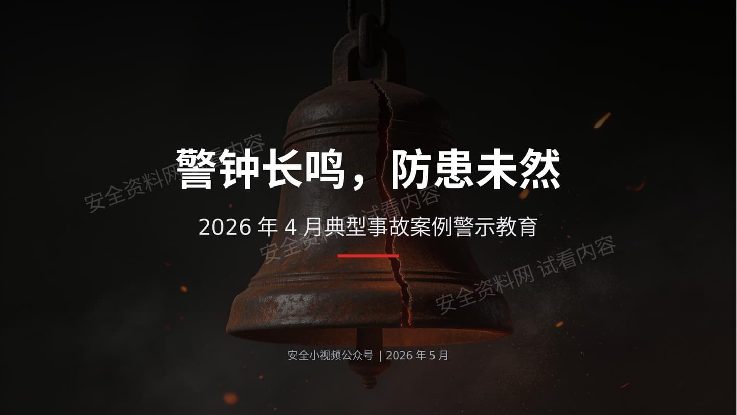 2026年4月典型事故案例警示教育