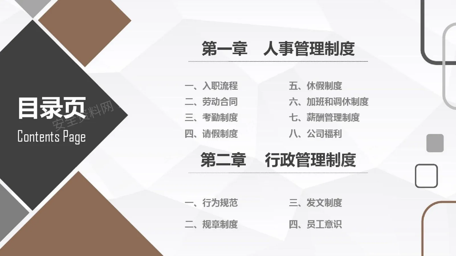 人事部新员工入职培训 第 1 页预览