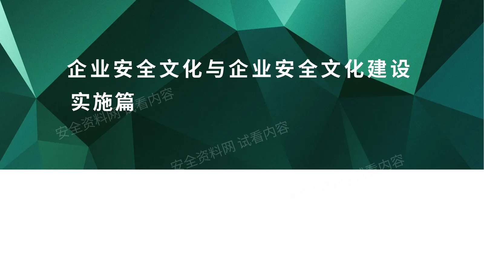 企业安全文化与企业安全文化建设:实施篇 第 1 页预览