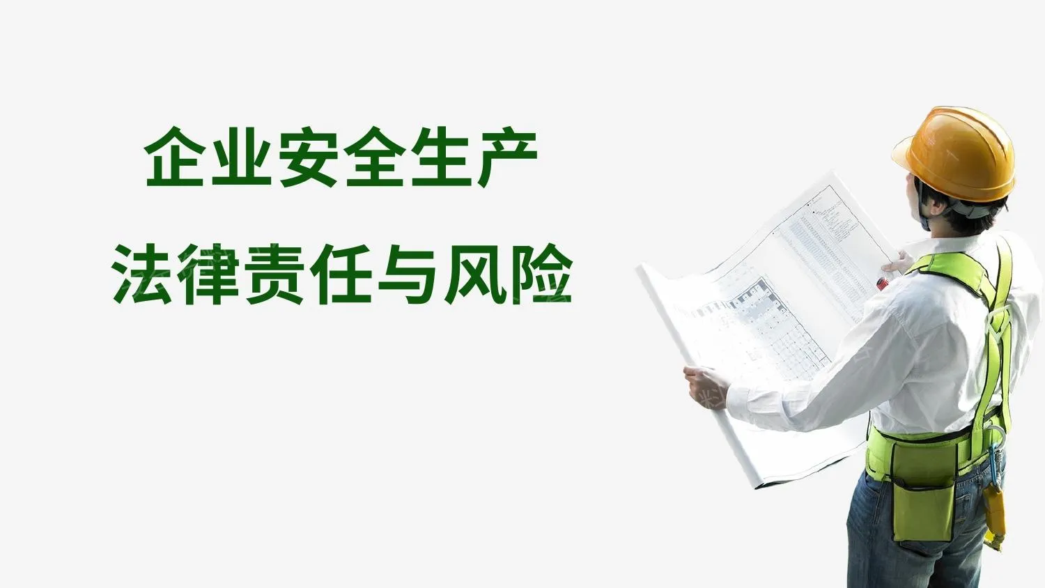 企业安全生产法律责任与风险 第 1 页预览
