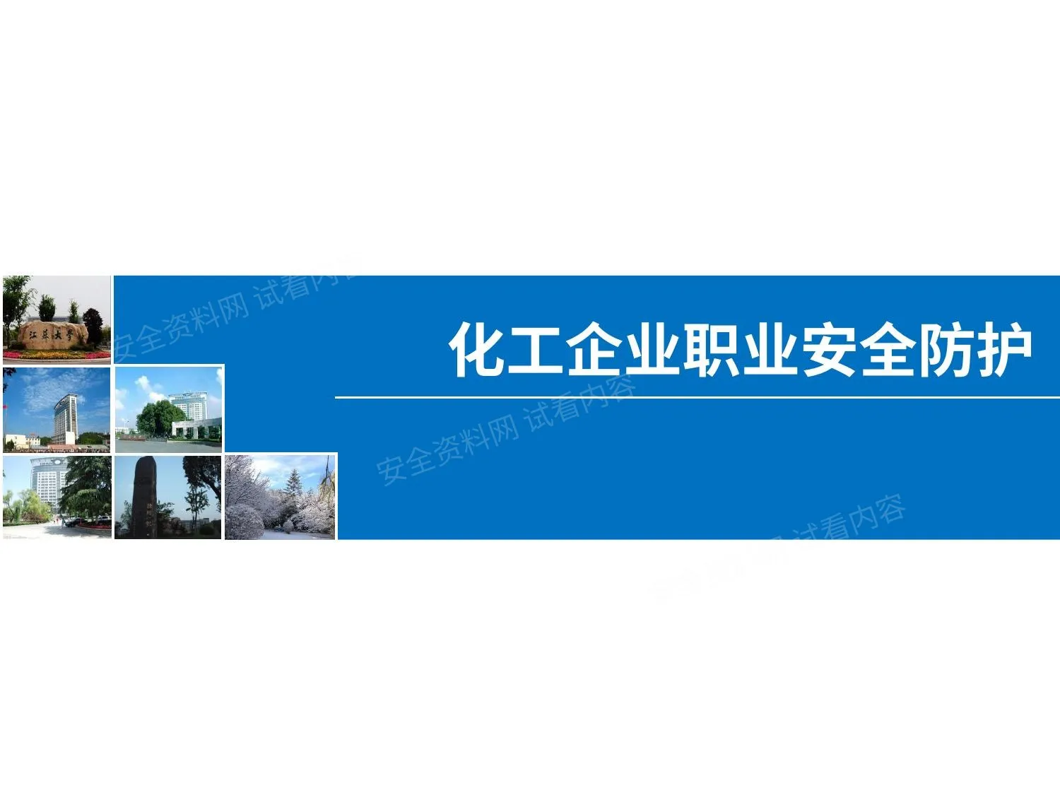 化工企业职业健康防护 第 1 页预览