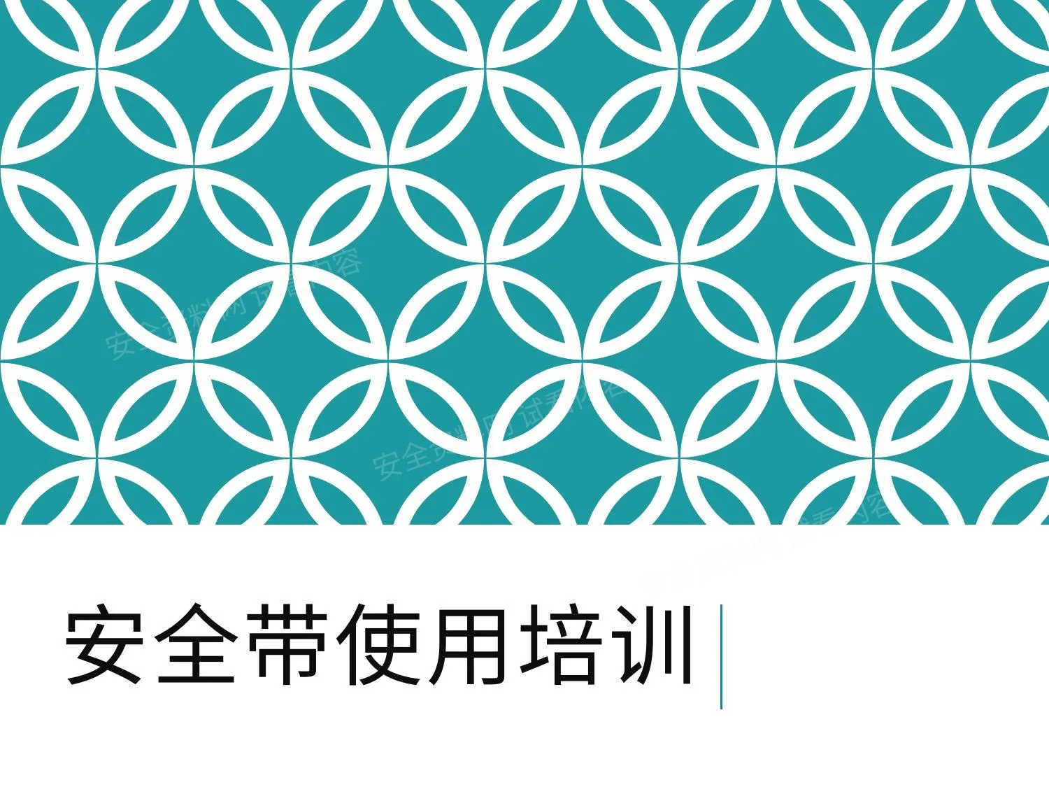 安全带使用方法培训 第 1 页预览