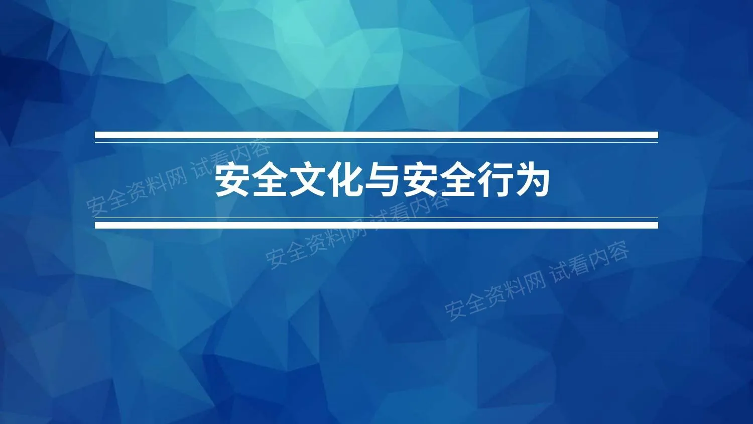 安全文化与安全行为 第 1 页预览