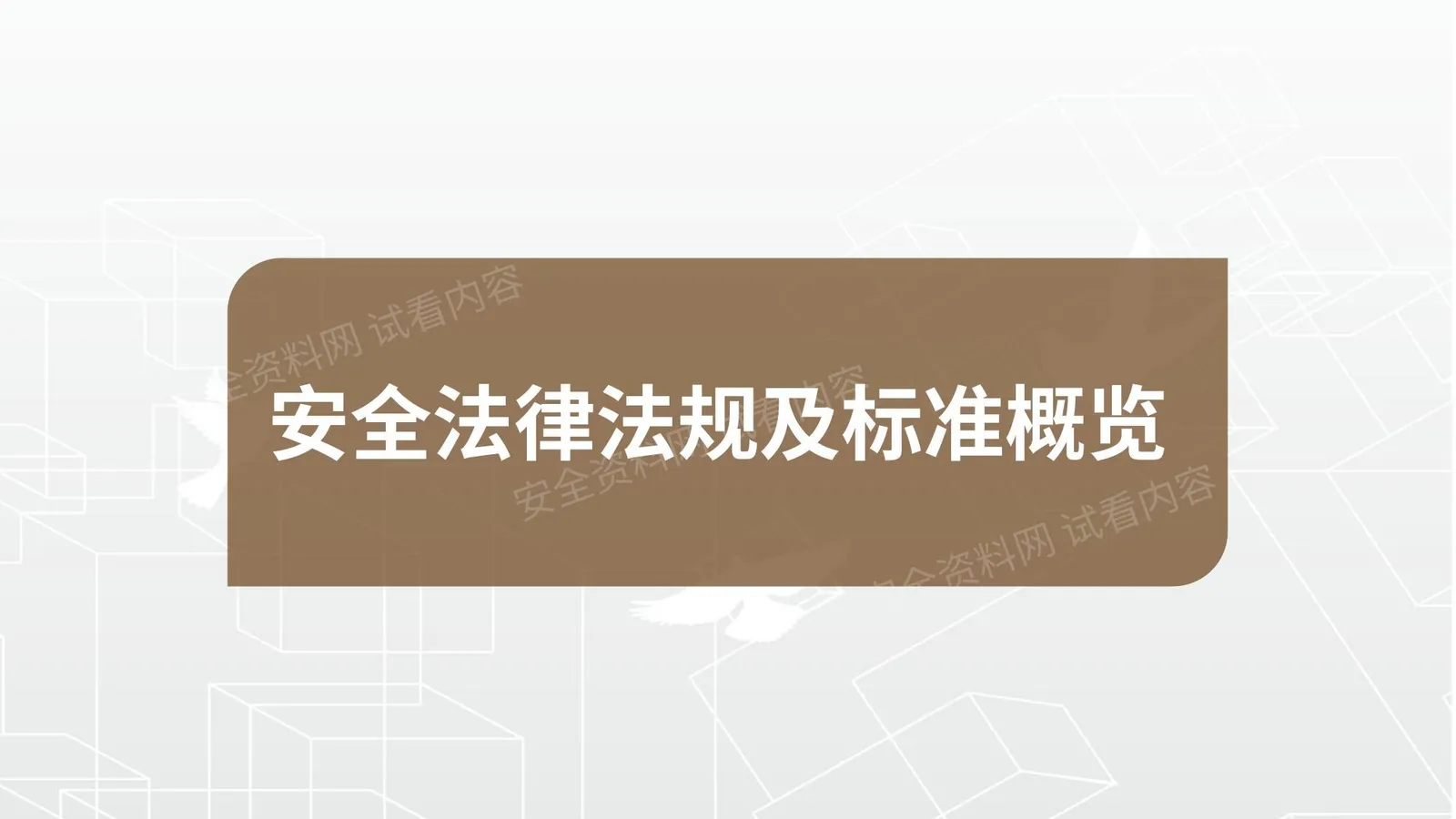 安全生产法律法规及标准 第 1 页预览