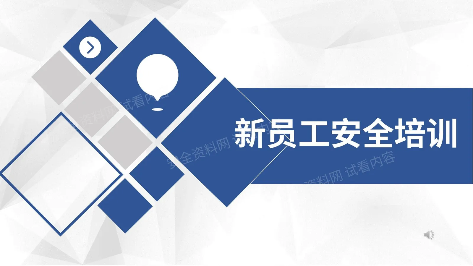 新员工标志及通用安全知识 第 1 页预览