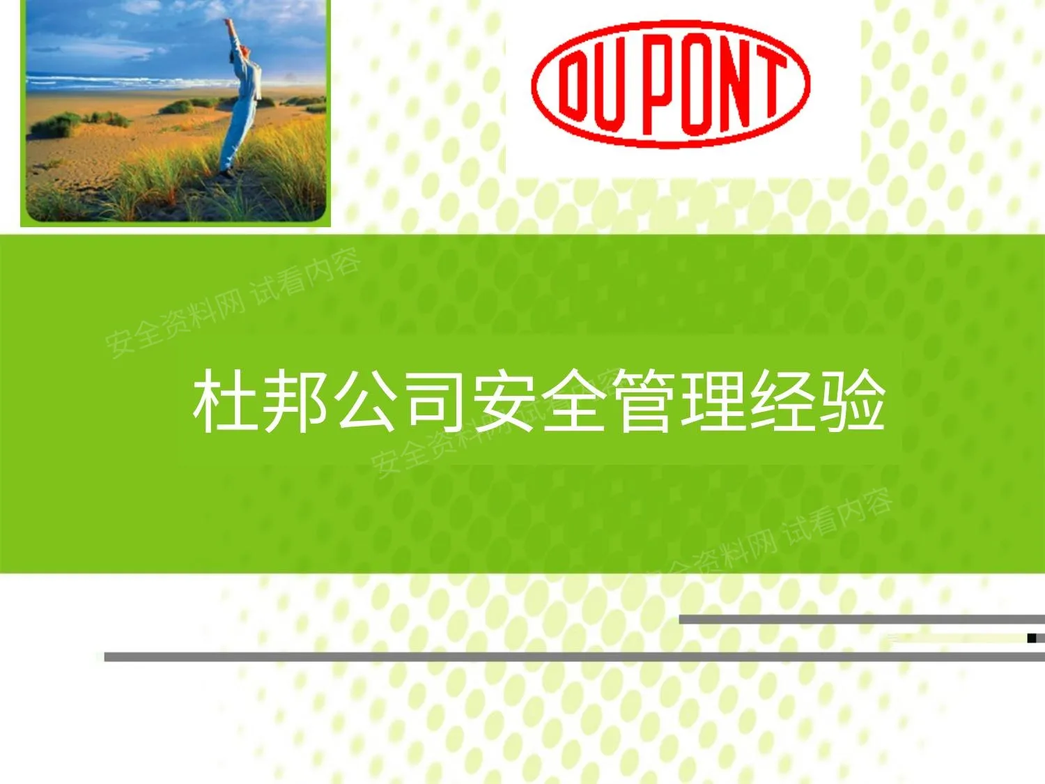 杜邦安全管理模式 第 1 页预览