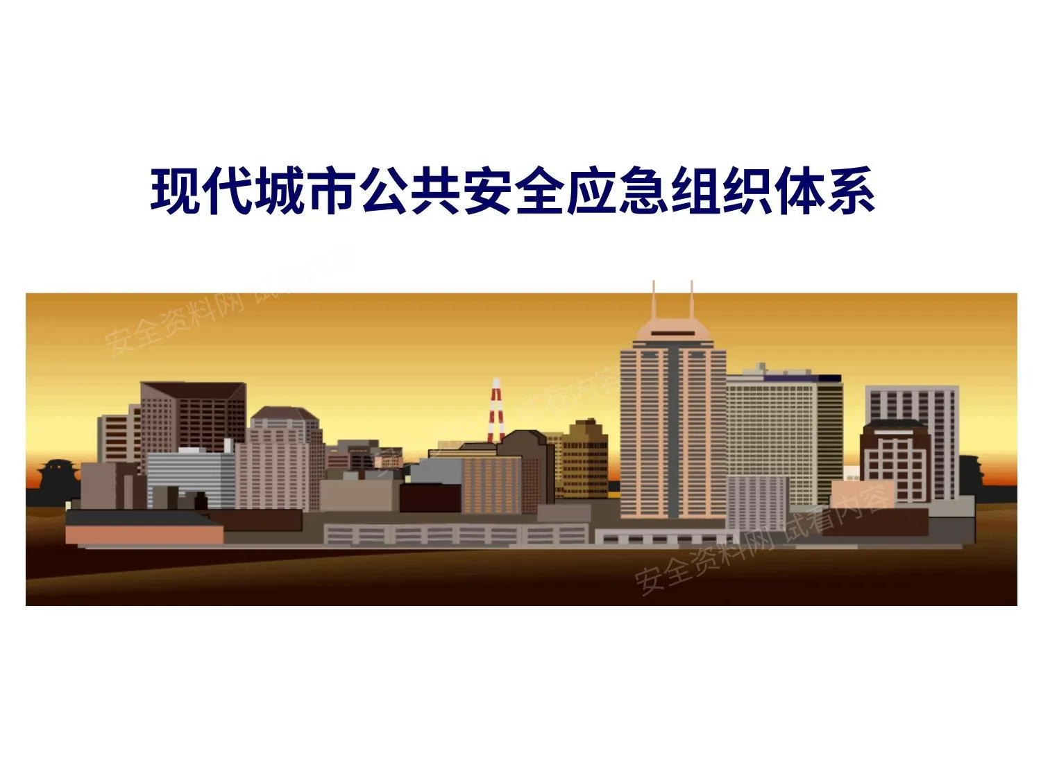 现代城市公共安全应急组织体系 第 1 页预览