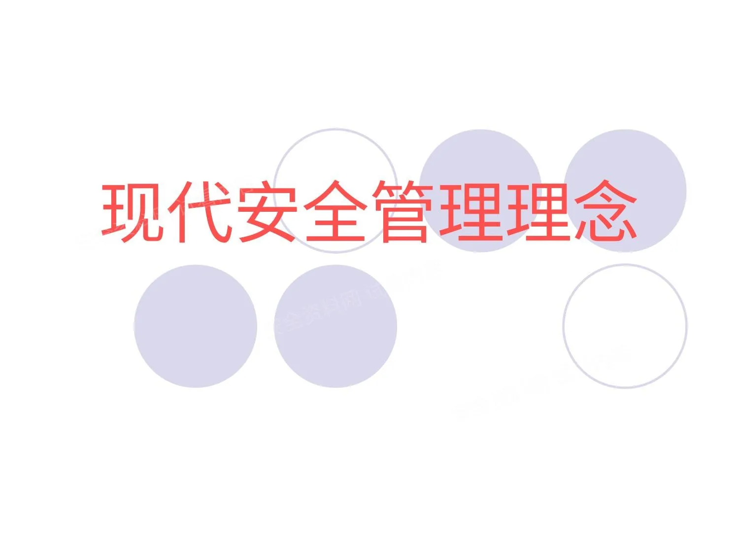 现代安全管理理念 第 1 页预览