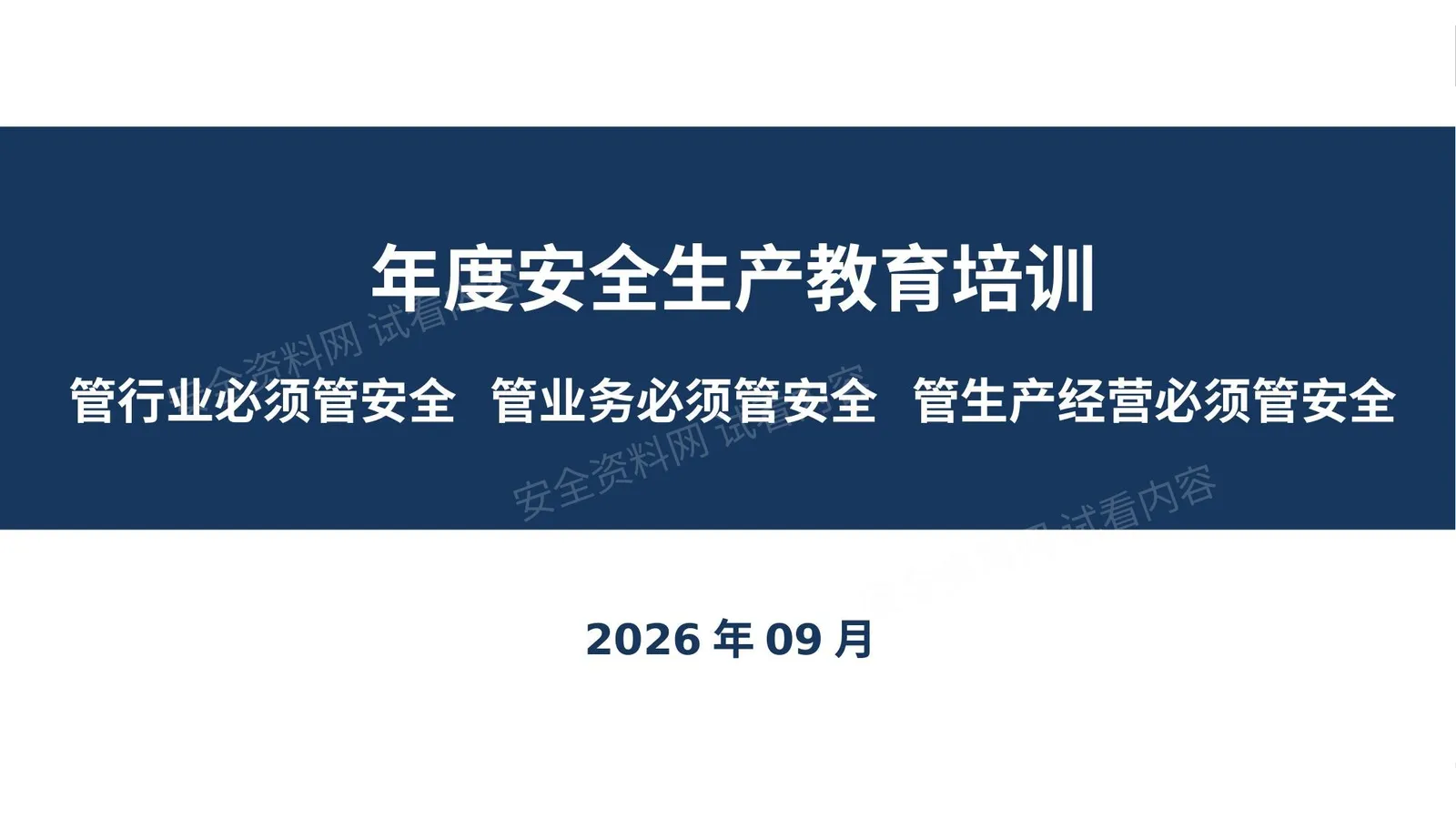 生产经营单位年度全员安全生产教育培训 第 1 页预览