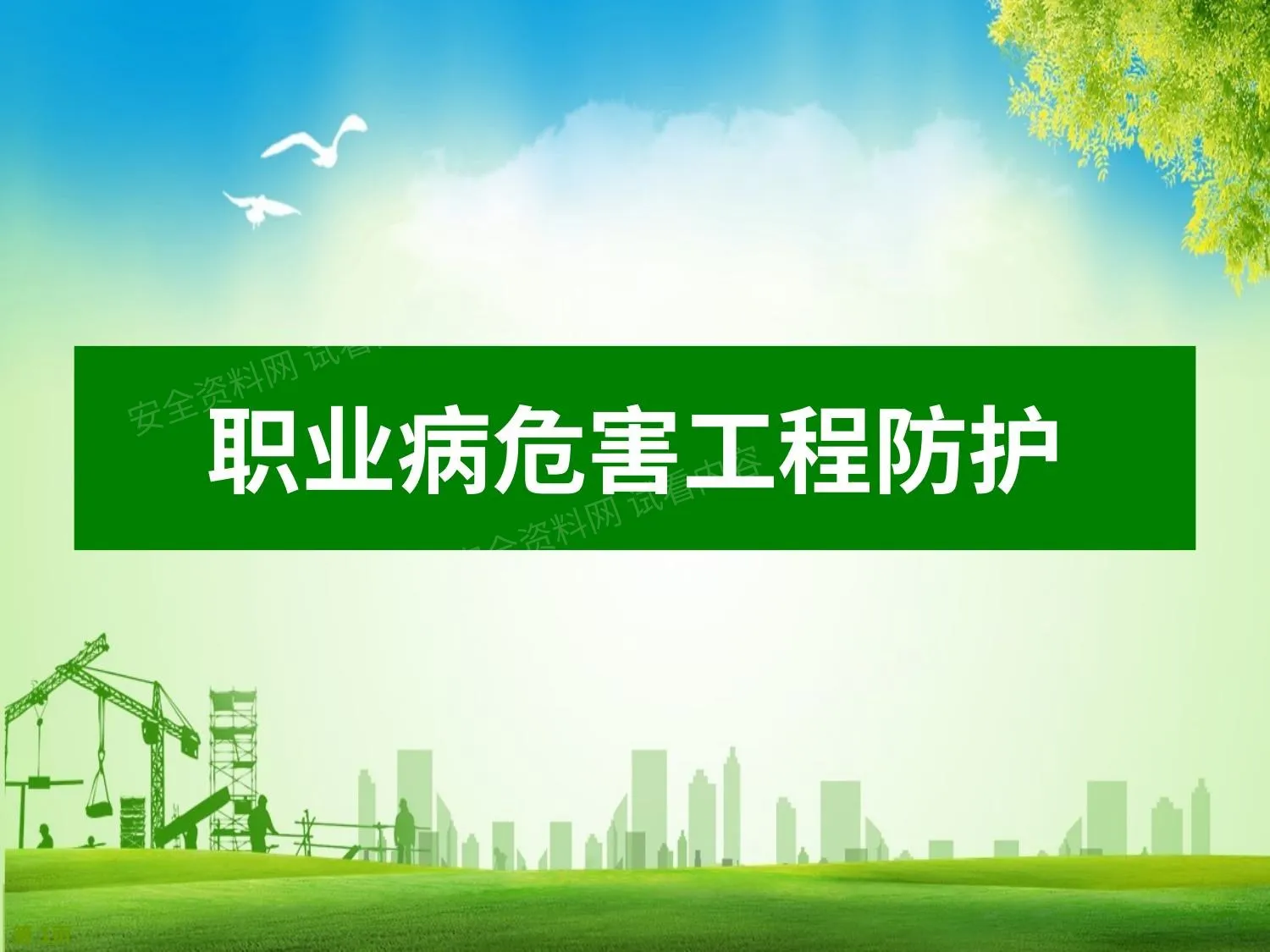 职业病危害工程防护技术培训 第 1 页预览