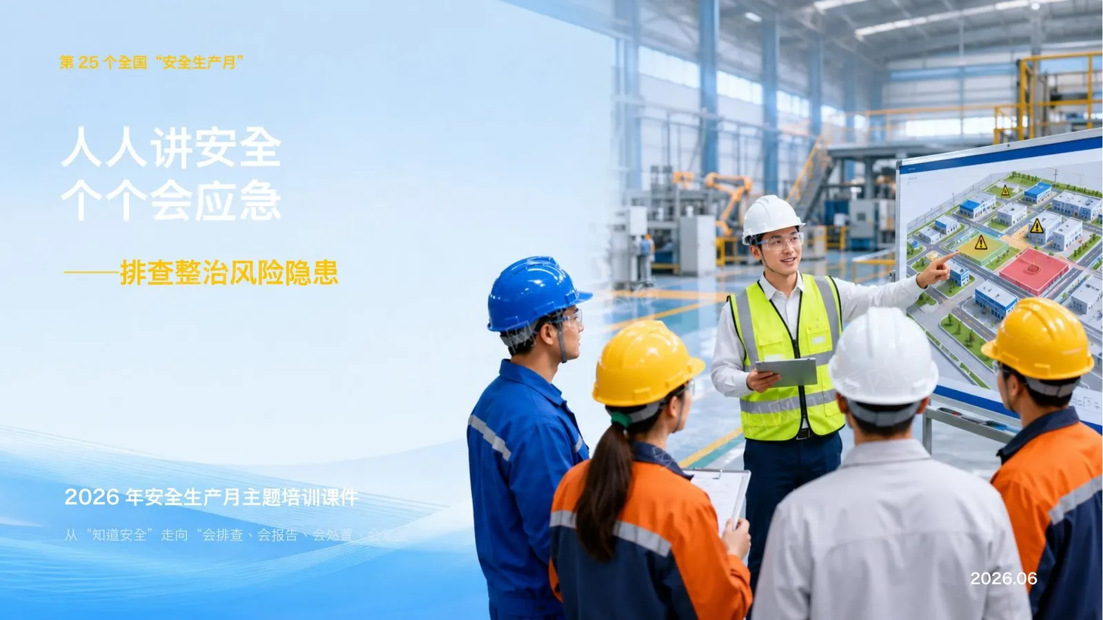 2026年安全生产月主题培训课件-从知道安全走向会排查会报告会处置会复盘 第 1 页预览