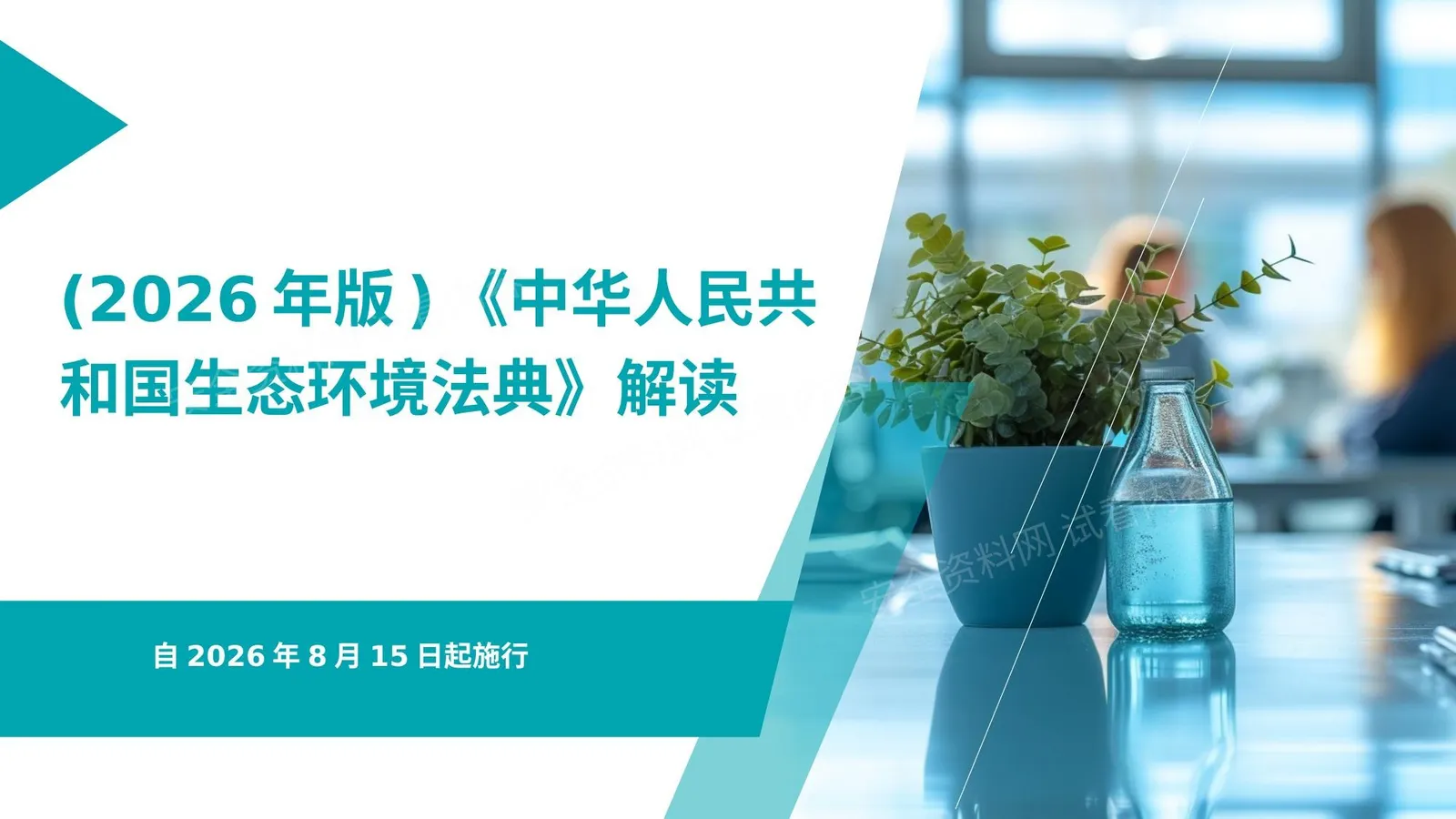 2026版中华人民共和国生态环境法典解读 课件 第 1 页预览